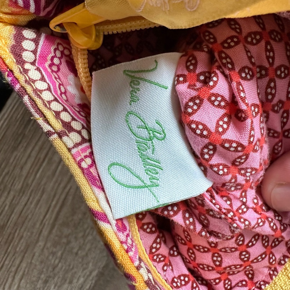Vera Bradley Bali Gold Small Shoulder Bag Retired Floral Paisley Purse - Picture 4 of 7